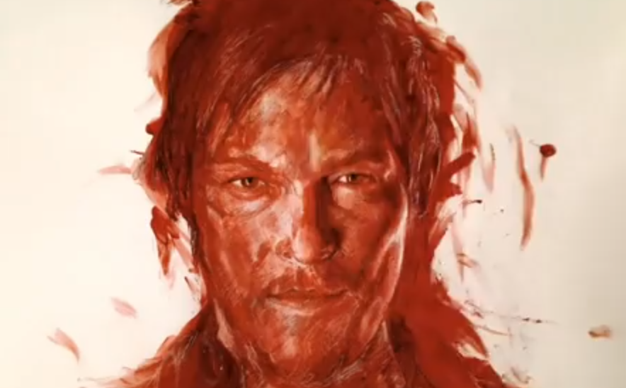 Drawing in Blood — Time Lapse Drawing of The Walking Dead’s Daryl Dixon