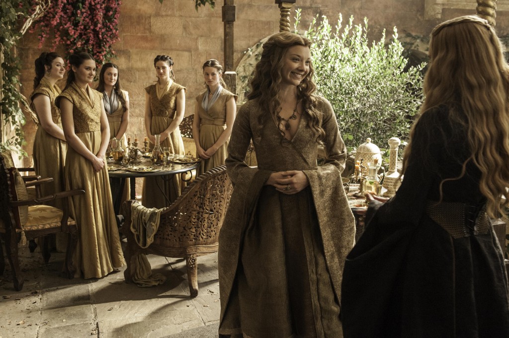 Natalie Dormer as Margaery Tyrell and Lena Headey as Cersei Lannister _photo Helen Sloan_HBO